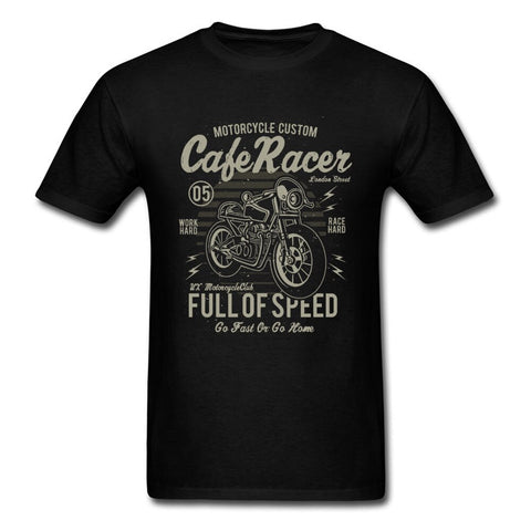 T-Shirt Moto Cafe Racer en Noir - Antre du Motard