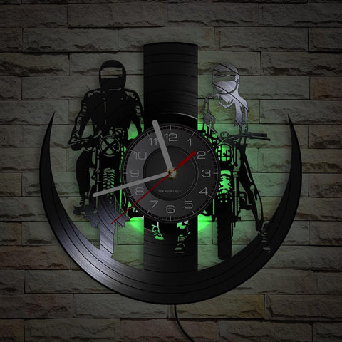 Horloge Murale Moto<br> Frère et Soeur (LED)