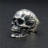 Bague Biker Tête de Mort (en Argent)