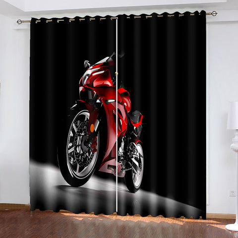 Rideau Moto<br> Sportive Rouge 336x183cm