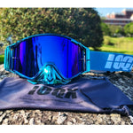 Lunette Moto Cross Ecran Large Full Bleu Default Title