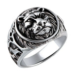 Bague Biker Visage de Lion (en Argent) 75