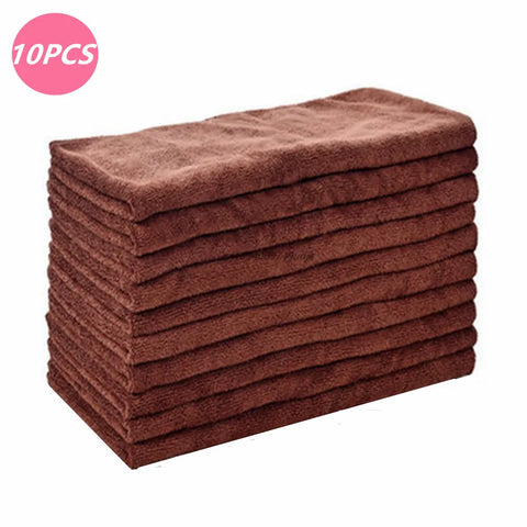 Chiffon Microfibre Super Doux Marron<br> pour Moto<br> Lot de 10 30x60cm