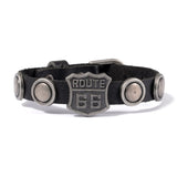 Bracelet Motard USA Route 66 (Cuir) Default Title