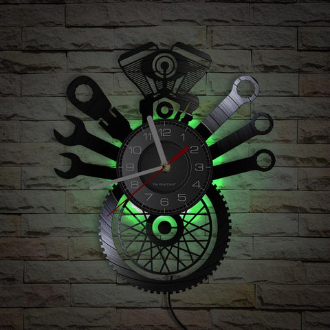 Horloge Murale Moto<br> Outils du Motard (LED)