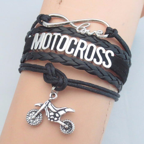 Bracelet Motocross Noir (Cuir) Default Title