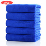 Serviette Microfibre Douce Bleue Lot de 5 30x60cm