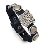 Bracelet Motard USA Route 66 (Cuir)