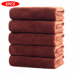 Serviette Microfibre Douce Marron pour Moto Lot de 5 30x60cm