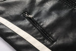 Veste Biker Racing Vintage Noir (Simili Cuir)