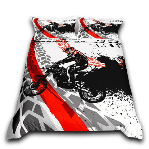 Housse de Couette Moto Cross<br> Fumée Noire