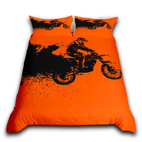 Housse de Couette Moto Cross<br> Fumée d'Echappement - Antre du Motard