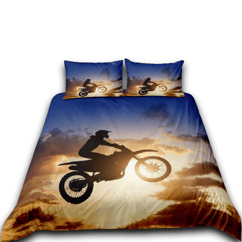 Housse de Couette Moto Cross<br> Journée Ensoleillée