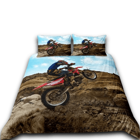 Housse de Couette Moto Cross<br> Wheeling sur Terrain de Terre