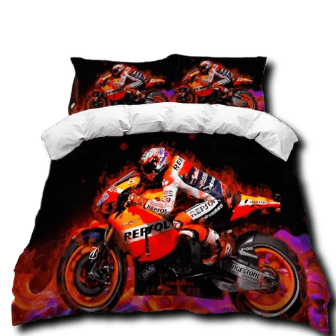Housse de Couette Moto GP<br> Pilote Honda