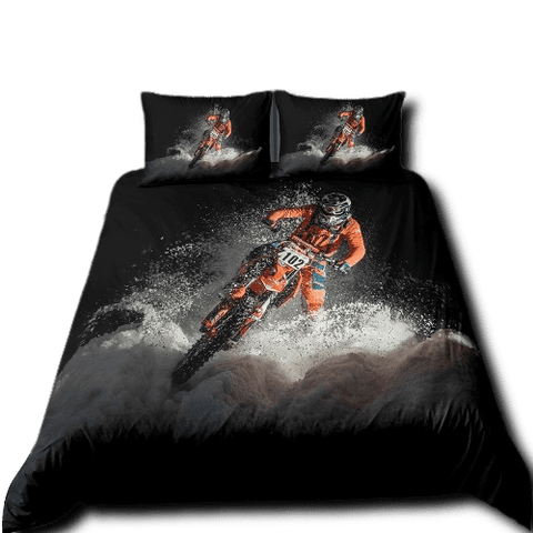 Housse de Couette Moto Moto Cross Nocturne
