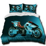 Housse de Couette Moto Ready Player One Bleue