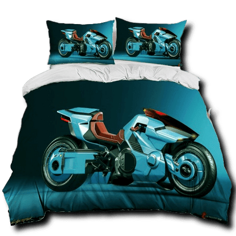 Housse de Couette Moto<br> Ready Player One Bleue - Antre du Motard