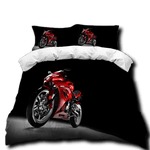 Housse de Couette Moto Sportive Rouge