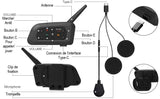 Intercom bluetooth moto V6 Plus 1200M 6 motards