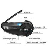 Intercom moto Bluetooth avec commande guidon