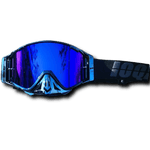 Lunette Moto Cross Ecran Large avec Teinte Bleu Foncé