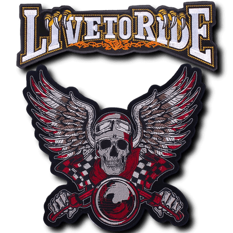 Patch Biker  Crâne Pilote