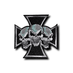 Patch Biker Croix Têtes de Mort