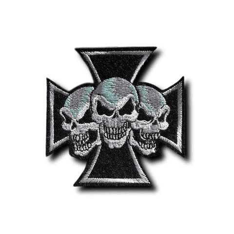 Patch Biker<br> Croix Têtes de Mort - Antre du Motard