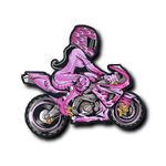 Patch Biker Moto Rose