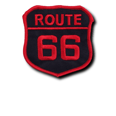 Patch Biker Route 66 Rouge - Antre du Motard