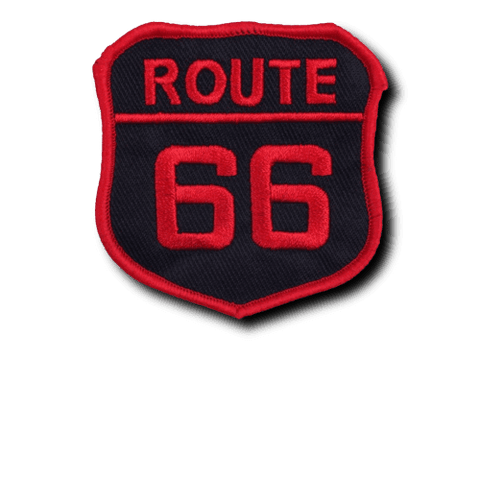 Patch Biker Route 66 Rouge