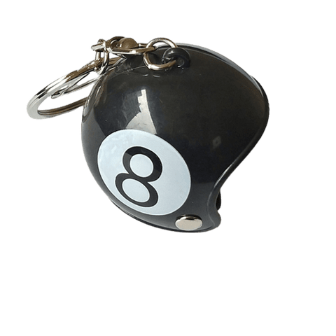 Porte-Clef Moto<br> Casque Boule Billard 8 - Antre du Motard