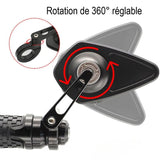 Rétroviseur moto sportive embout de guidon