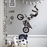 Sticker Mural Moto Cross Saut Incroyable