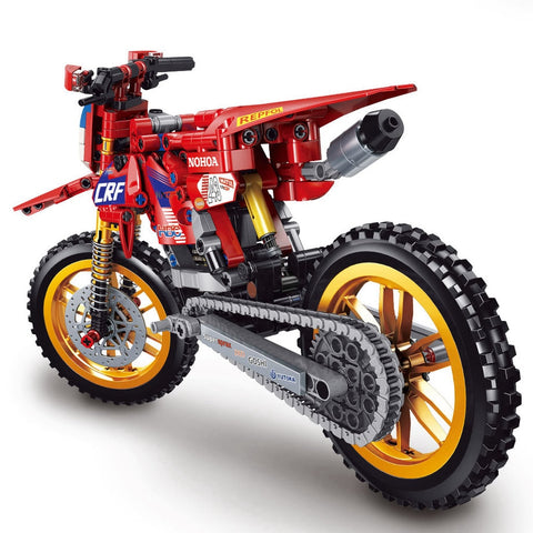 Moto Cross Lego<br> CRF Jantes Dorées - Antre du Motard