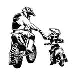 Sticker Mural Motocross Père et Fils