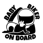 Autocollant Motard Bébé Biker à Bord Noir