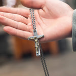 Collier Biker Croix de Jesus (en Argent)