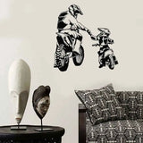 Sticker Mural Motocross Père et Fils