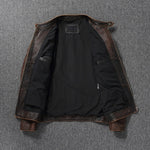 Blouson Biker en Cuir de Vachette Premium