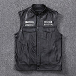 Veste Gilet Biker en Cuir Sons of Anarchy Jax