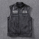 Veste Gilet Biker en Cuir Sons of Anarchy Jax