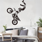 Sticker Mural Moto Cross Saut Incroyable