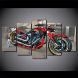 Tableau Moto Custom Rouge