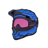 Pin's Casque de Motocross Bleu