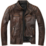 Blouson Biker en Cuir de Vachette Premium - Antre du Motard