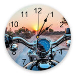 Belle Horloge Murale Moto 35cm