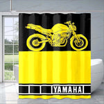 Rideau de Douche Moto Yamaha Jaune