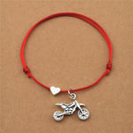 Bracelet Moto Cross Minimaliste en Corde Rouge Default Title